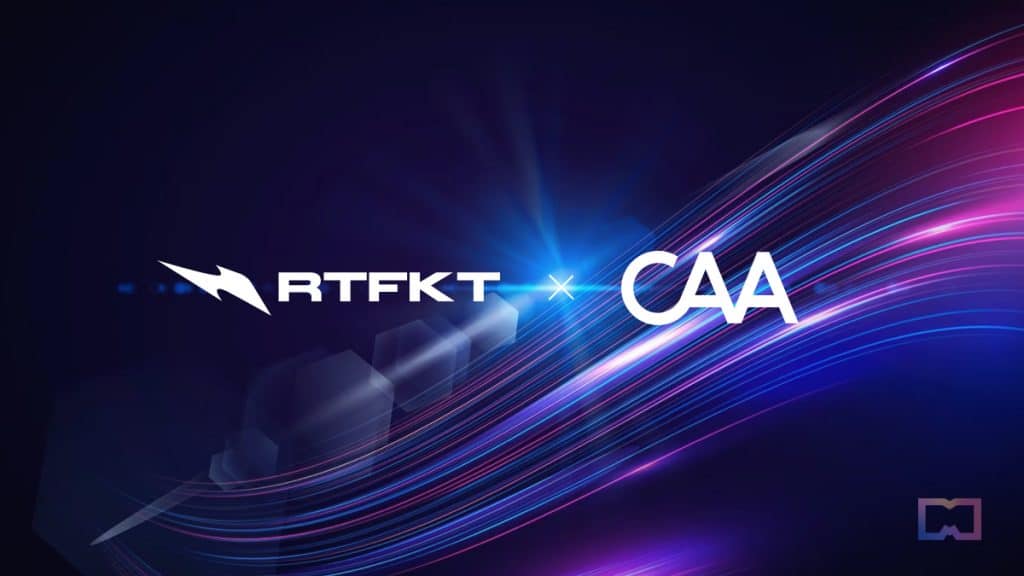 The digital sneaker studio RTFKT has partnered with CAA, setting its sights on the film and television industry.
