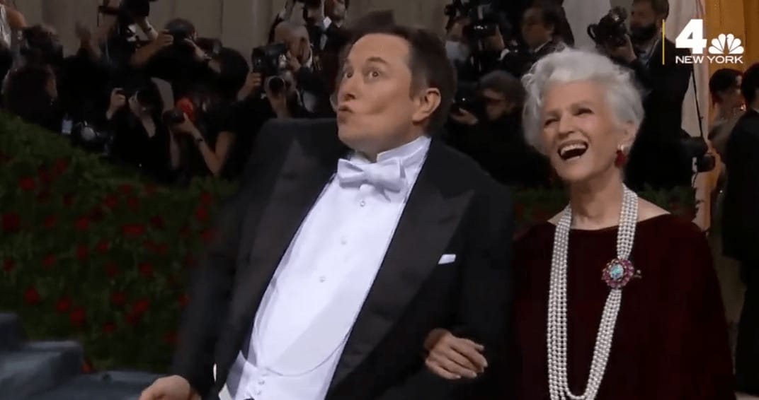 Elon Musk gives slurp juice to the apes