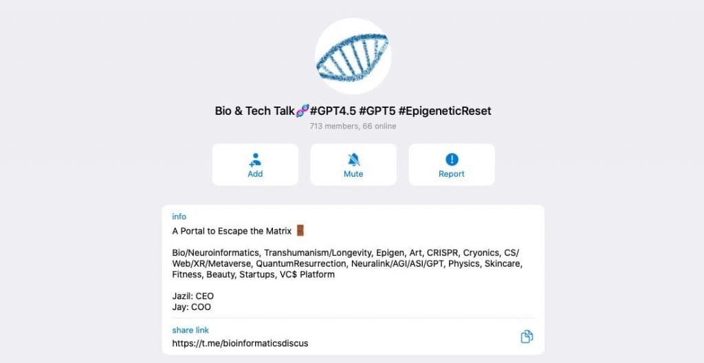 bio and tech talk