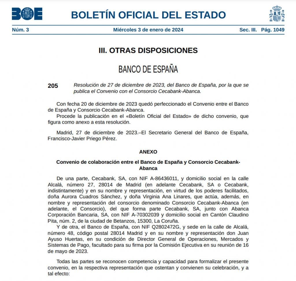The Bank of Spain Teams Up with Cecabank, Abanca, and Adhara Blockchain for a CBDC Experiment