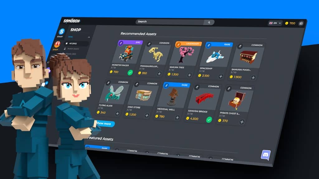 Sandbox blockchain gaming platform