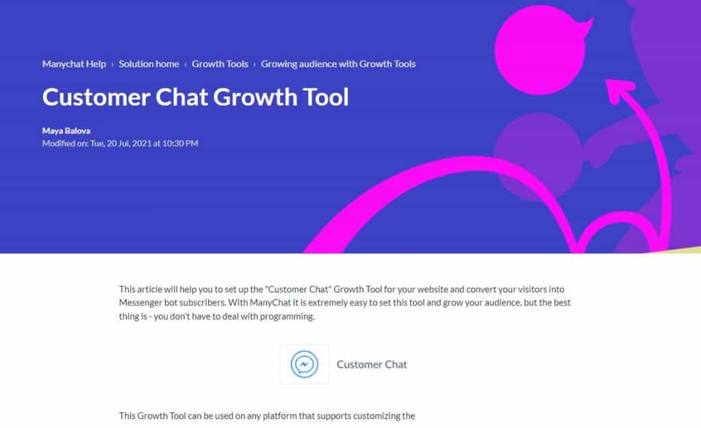 9. ManyChat - Transform Visitors into Subscribers