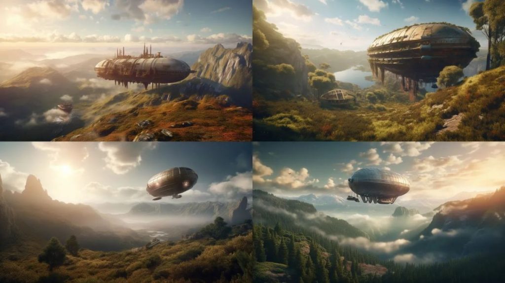 Prompt: Envision a terragen scene filled with sky pirates navigating their airships across a breathtakingly realistic 8k landscape HDR --ar 16:9 --v 5 --q 2 --s 250.