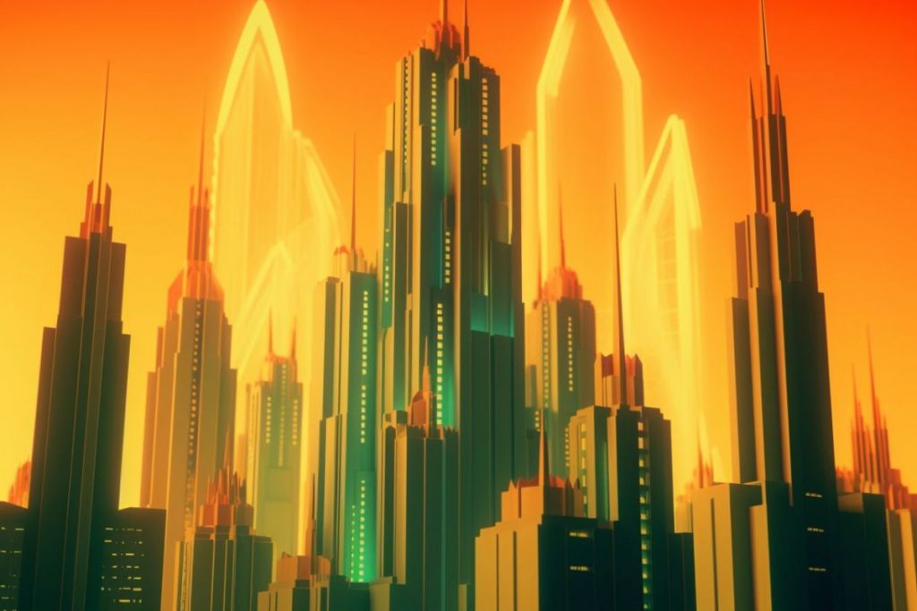 Visualize the art deco terragen illustration, alive with bold saturated colors and stunning dusky volumetric bokeh lighting, produced in 8K quality with award-winning acclaim from Sony, rich in hypermaximalistic detail --ar 3:2 --chaos 50 --s 1000 --q 4 --v 5 --q 2 --s 750.