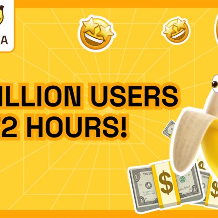 The TON game 'BANANA' has achieved a remarkable milestone by attracting one million users within just 72 hours of its launch.